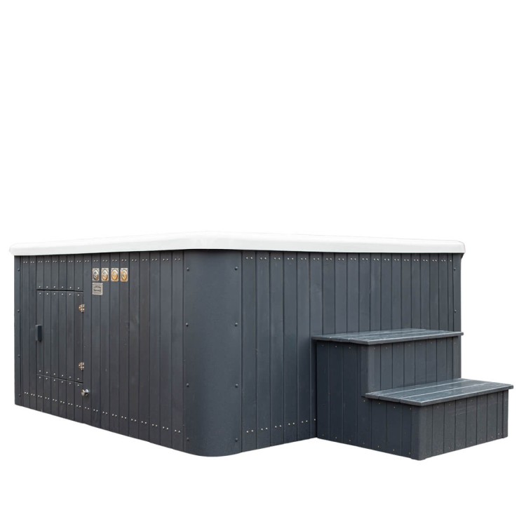 Jacuzzi kwadratowe 215x215 cm dla 6 osób – idealne domowe SPA do wspólnego relaksu