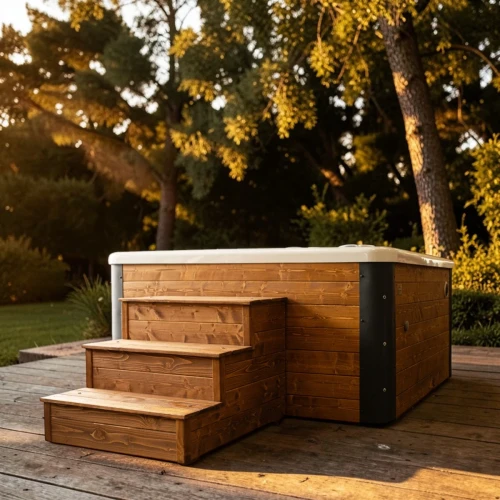 system masazu w prostokatnej balii ogrodowej