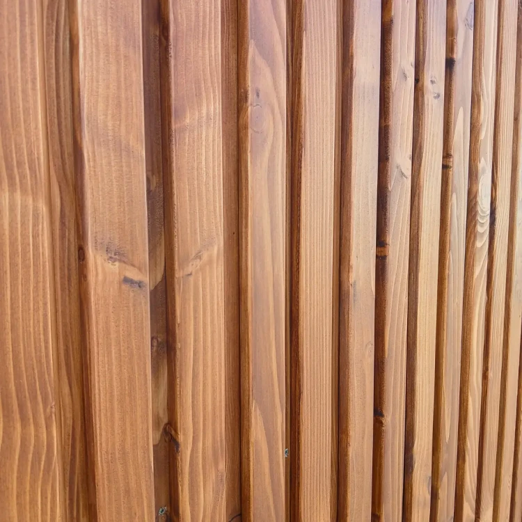 Elewacja wewnętrzna lamelowa i ciemne okucie dachu – minimalizm i styl