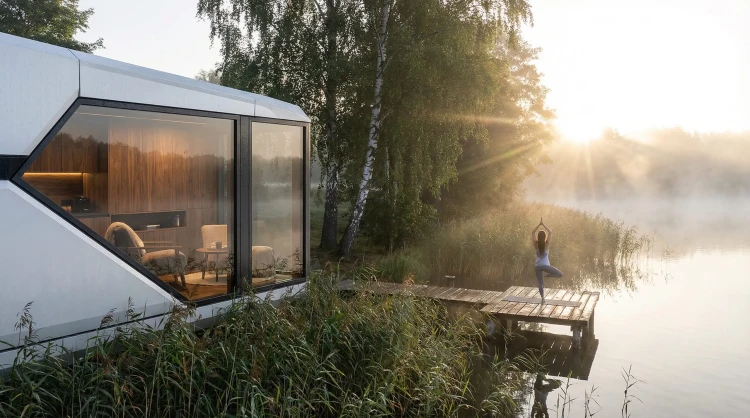 Dom kapsułowy M6 – idealny projekt pod luksusowy glamping